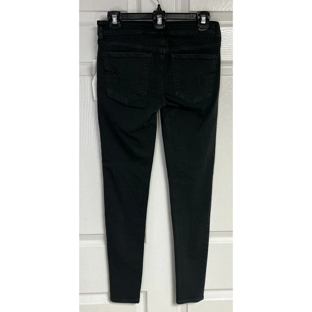 American Eagle Super Low Jegging Dark Olive Green Skinny Jeans Size 2